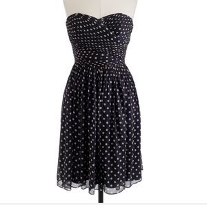 J Crew Arabelle Dress in Polka-Dot Silk Chiffon